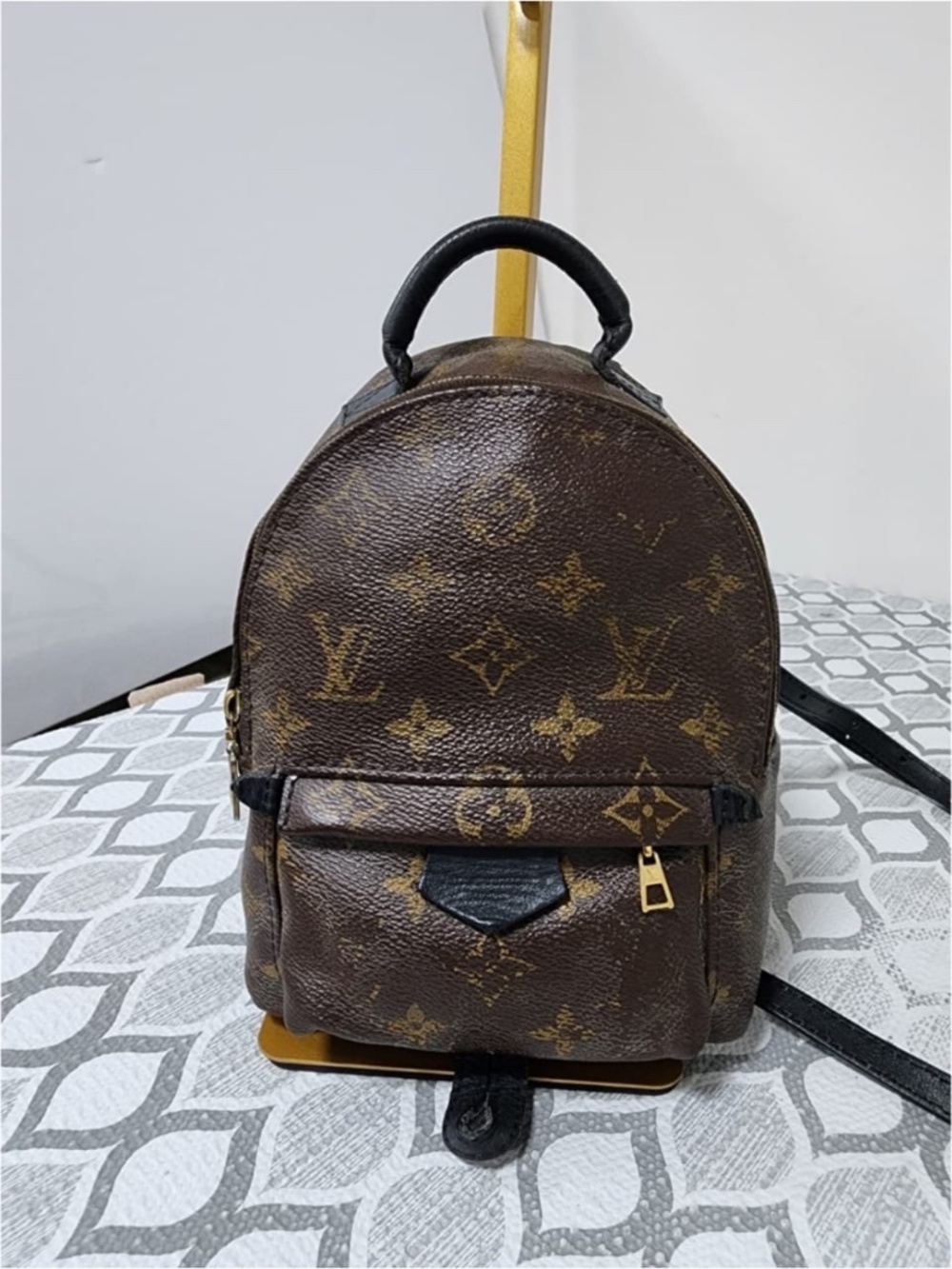 Authentic LOUIS VUITTON Monogram Palm Springs Small Backpack Brown